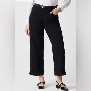 J. Crew  curvy mid-rise flare crop black jeans in signature stretch Sz 28 NWOT